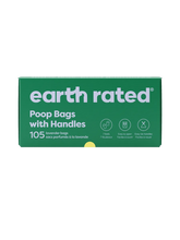 Dog Poop Bags with Handles on a Roll