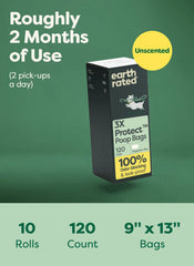 Odor-Blocking Dog Poop Bags Refill Rolls with 3X Protect Technology